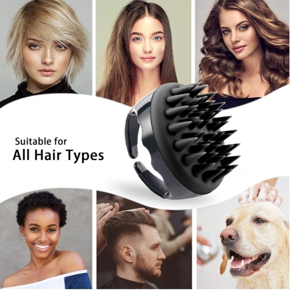 Scalp Massage Shampoo Brush – Black